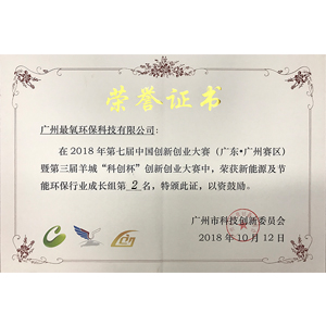 2018创新创业大赛广州市二等奖